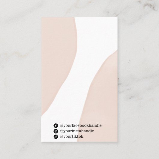 Cartes d'oreille Abstraites Pastel Rose (Dos)