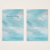 Cartes d'oreille Arrière - plan du ciel bleu d'été (Devant & derrière)