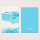 Cartes d'oreille Arrière - plan turquoise Aquarell (Devant & derrière)