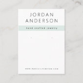 Cartes d'oreille blanc vert pâle pâle (Devant)