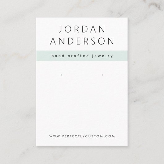 Cartes d'oreille blanc vert pâle pâle (Devant)