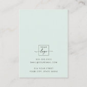 Cartes d'oreille blanc vert pâle pâle (Dos)