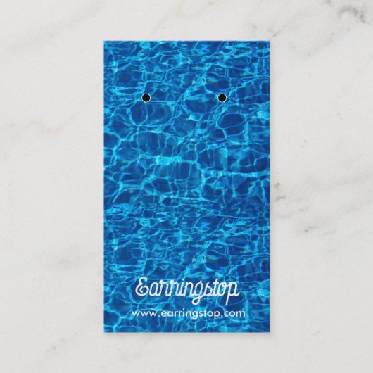 Cartes d'oreille Blue Water Design (Devant)