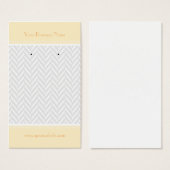 Cartes d'oreille Crème Gris Gris Gris Herringbone (Devant & derrière)