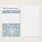 Cartes d'oreille de flocon de neige (Devant & derrière)