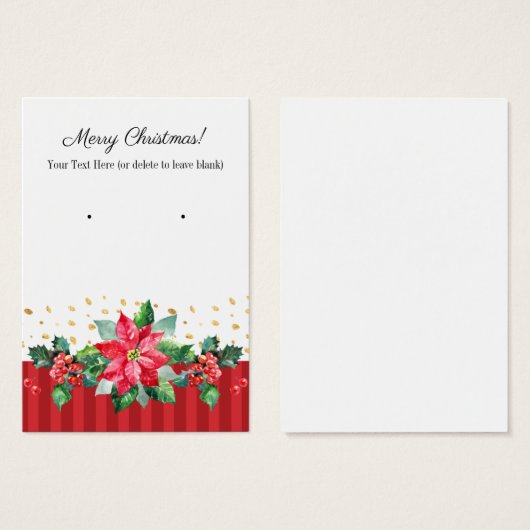 Cartes d'oreille de Noël (Devant & derrière)