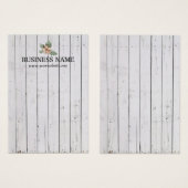 Cartes d'oreille en bois blanc Patiné (Devant & derrière)