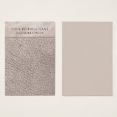 Cartes d'oreille en cuir Champagne Faux (Devant & derrière)