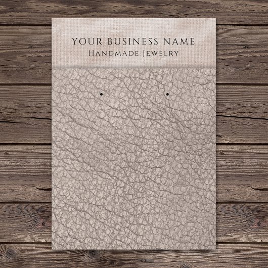 Cartes d'oreille en cuir Champagne Faux