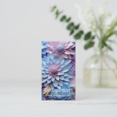 Cartes d'oreille Motif 3D Fleurs Pastel (Debout devant)