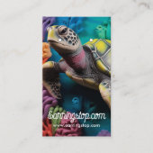 Cartes d'oreille Motif de tortue de mer 3D (Devant)