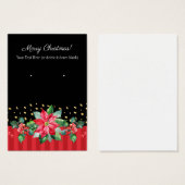 Cartes d'oreille Noir & Rouge Noël (Devant & derrière)