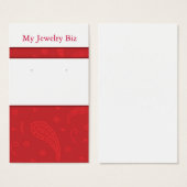 Cartes d'oreille Red Paisley (Devant & derrière)