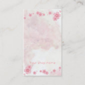 Cartes d'oreille Sakura en marbre rose (Devant)