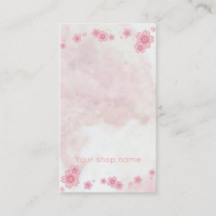Cartes d'oreille Sakura en marbre rose