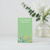 Cartes d'oreille vertes avec fleurs sauvages (Debout devant)