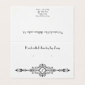 Cartes d'oreille Vintages parisiennes pliées perso (Extérieur déplié)