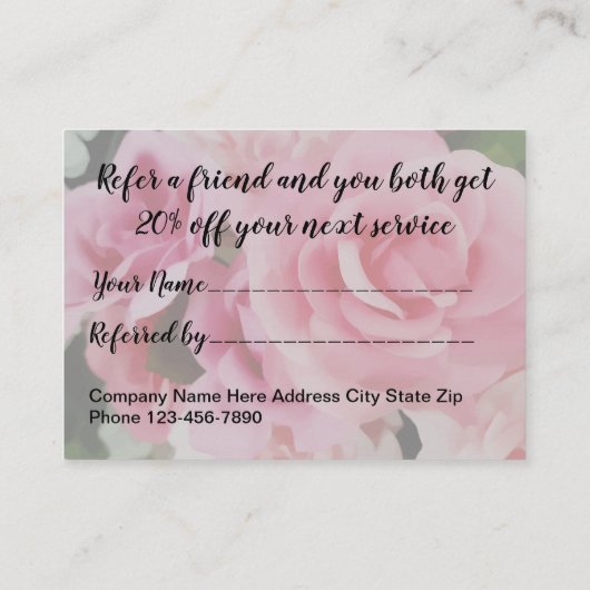 Cartes d'orientation client (Dos)