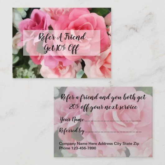 Cartes d'orientation client (Devant / Derrière)