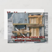 Cartes drôles d'avis de déménagement pour fenêtres (Devant / Derrière)