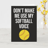 Cartes drôles de coach de softball pour joueurs d' (Fleur jaune)