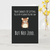 Cartes drôles de cochons d'Inde Animaux de compagn (Fleur jaune)