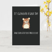 Cartes drôles de cochons d'Inde Wheek petits cocho (Fleur jaune)