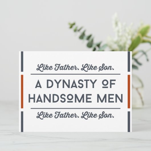 Cartes drôles de fête des pères de fils (Debout devant)
