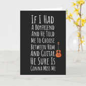 Cartes drôles de guitariste pour femmes guitariste (Fleur jaune)