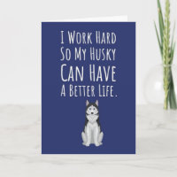 Cartes drôles de Husky sibérien, animal de compagn