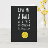 Cartes drôles de joueuses de softball lanceuses sp (Fleur jaune)