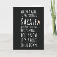 Cartes Drôles de Karaté pour Filles Pour Elle Femm