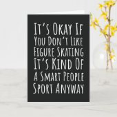 Cartes drôles de patinage artistique Patin Patineu (Fleur jaune)