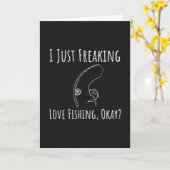 Cartes drôles de pêche Humour de pêcheur Pêche à l (Fleur jaune)