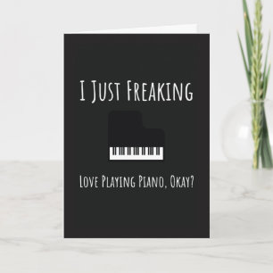 Cartes drôles de pianiste Joueur de piano Musicien