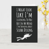 Cartes drôles de plongée en scaphandre autonome pl (Fleur jaune)