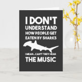 Cartes drôles de requin Humour humoristique océan  (Fleur jaune)