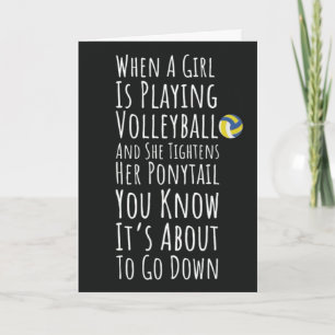 Cartes drôles de volley-ball Équipe de joueur Amat