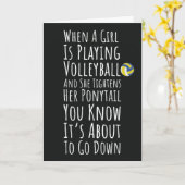 Cartes drôles de volley Équipe de joueurs Amoureux (Fleur jaune)