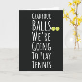 Cartes drôles d'équipe de tennis pour joueurs Entr (Fleur jaune)