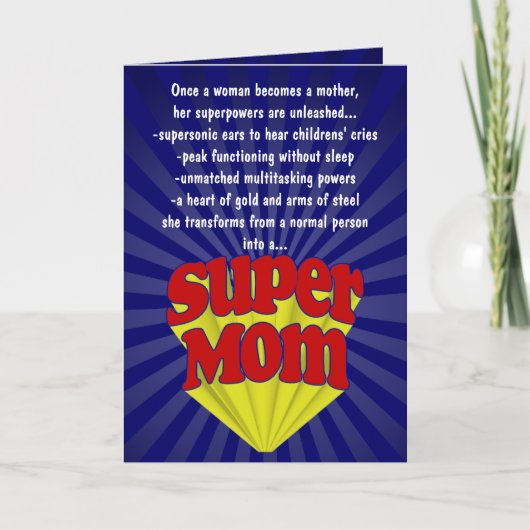 Cartes drôles du jour de mère, maman superbe (Devant)