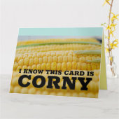 CARTES DRÔLES JE T'AIME MAÏS EN ÉPI CORNY (Fleur jaune)