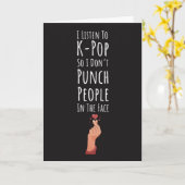 Cartes drôles Kpop Fille coréenne (Fleur jaune)