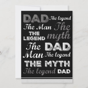 Cartes drôles pour la fête des pères Typographie d