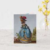 Cartes du 18ème siècle de salutation/note de ~ de (Fleur jaune)