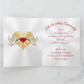 Cartes du 40e anniversaire du Mariage pour femme,  (Intérieur)