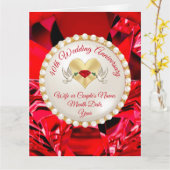 Cartes du 40e anniversaire du Mariage pour femme,  (Fleur jaune)