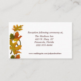 Cartes du boîtier mariage de automne