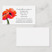 Cartes du boîtier Mariage Orange Poppies (Devant / Derrière)