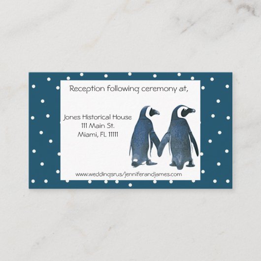 Cartes du boîtier Mariage Penguin Couple (Devant)
